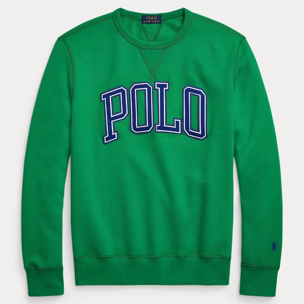 Men's Polo Ralph Lauren Logo Crewneck Sweatshirt Kelly Green Size: Large